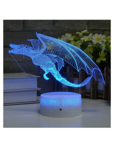 Luz Nocturna LED Dragón HYODREAM 16 Colores Control Remoto
