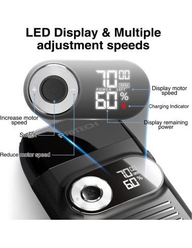 Afeitadora Eléctrica 2 en 1 Pritech RSM-1699 Negro Plateado