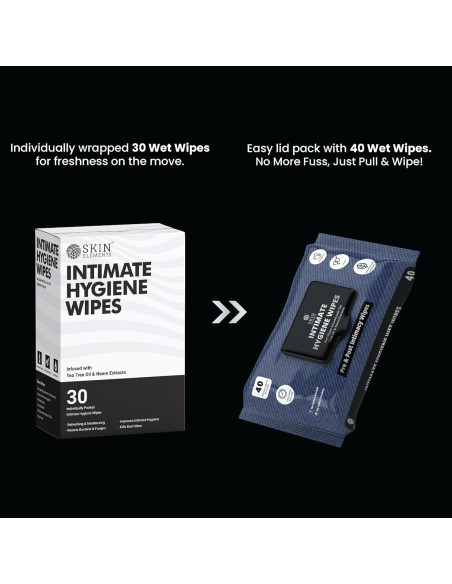 Toallitas Húmedas de Higiene Íntima Skin Elements - 30 Unidades