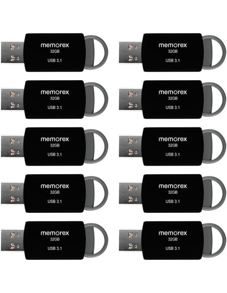 Memoria USB 3.1 32GB Memorex - Paquete de 10, Transferencias Rápidas