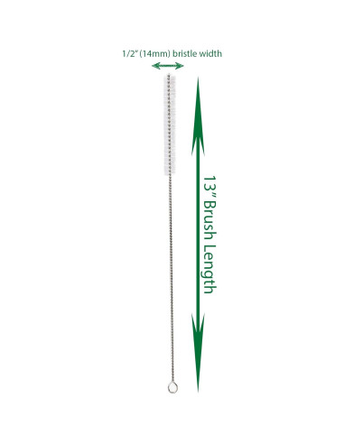 Popotes Jumbo Acero Inoxidable CocoStraw 14" 2 Pzas + Cepillo