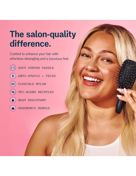 Cepillo Desenredante Mini Gimme Hair para Cabello Fino - Negro