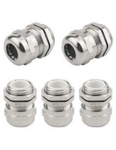 Juego de 5 Cabezas de Fijación de Cable M18 Acero Inoxidable