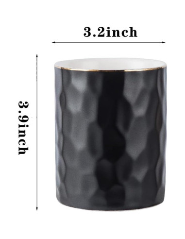 Soporte de Lápiz Cerámica Aewill Negro Organizador Escritorio