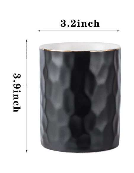 Soporte de Lápiz Cerámica Aewill Negro Organizador Escritorio