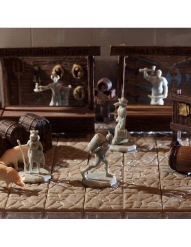 Conjunto de Miniaturas de Fantasía - 64 Pobladores Pintables - DND