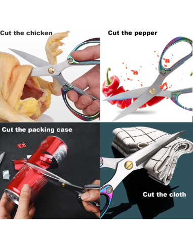 Conjunto de Tijeras de Cocina AUDAMI 2 Pcs Acero Inoxidable