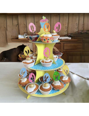 24 Adornos de Cupcake de Pascua ZitTRo - Conejos y Huevos