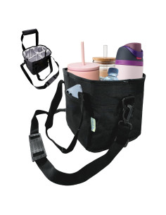 Soporte para Botellas de Agua NoNa & Bee - 4 Compartimentos, Negro