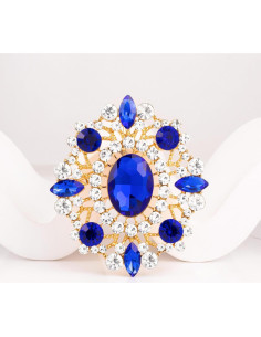 Broche Vintage Claro LAXPICOL de Cristal para Mujeres 46x54mm 2