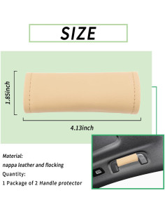 Protector de Manija de Puerta de Coche Carleef 2 Piezas Beige 2