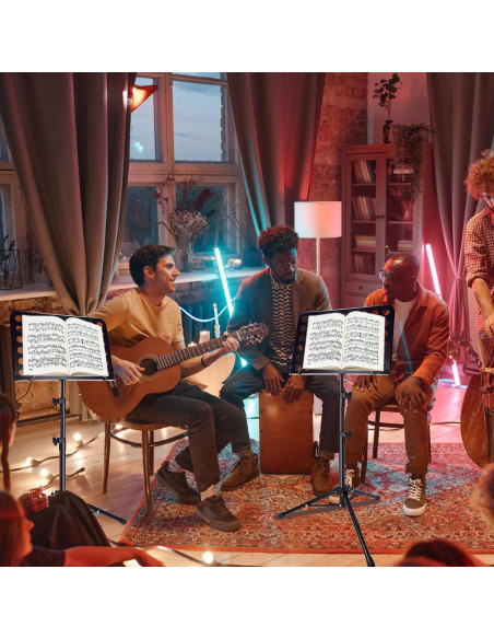 Atril de Partituras Tialero con Luz y Soporte Teléfono 84-145cm