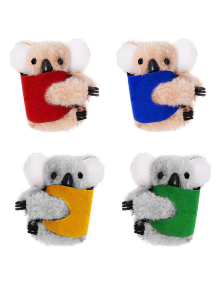 Set de 4 Clips de Koala Haakong para Lápiz Multicolor 5cm