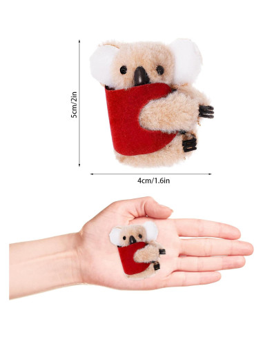 Set de 4 Clips de Koala Haakong para Lápiz Multicolor 5cm