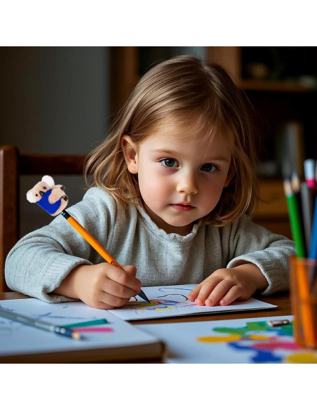 Set de 4 Clips de Koala Haakong para Lápiz Multicolor 5cm