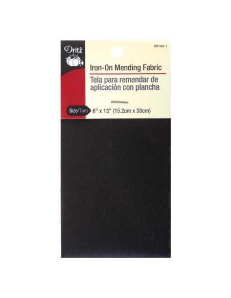 Cinta de reparación Dritz 15x33 cm negra para planchar