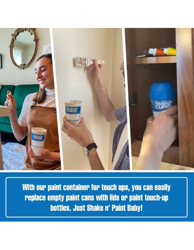 Contenedores de Almacenamiento de Pintura Touch Up Cup 3x13 oz