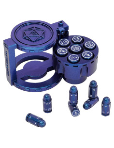 Conjunto de Dados Poliedricos CZYY 7 Piezas Azul