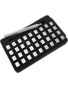 Juego de Sellos de Letras y Números Yoption 36 Pcs 3mm 2