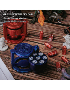 Conjunto de Dados Poliedricos CZYY 7 Piezas Azul 2