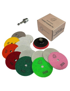 Kit de Discos de Pulido de Diamante 10 cm Diapick 9 Piezas