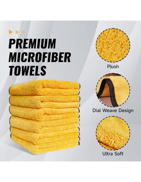 Paquete de 3 Toallas de Microfibra MRD's Home 40x35cm Ultra Absorbentes