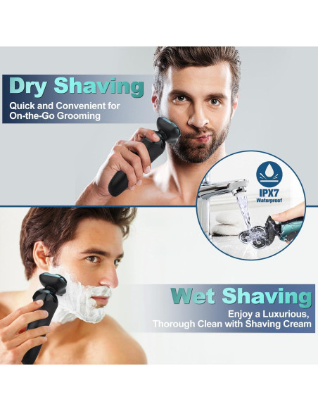 Afeitadora eléctrica Handsomeface V3368 4D impermeable recargable