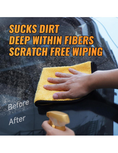 Paquete de 3 Toallas de Microfibra MRD's Home 40x35cm Ultra Absorbentes