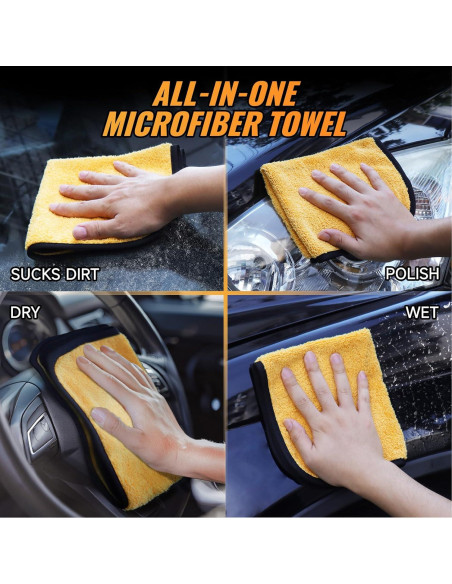 Paquete de 3 Toallas de Microfibra MRD's Home 40x35cm Ultra Absorbentes