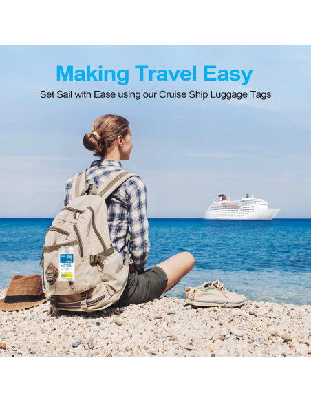 Etiquetas de Equipaje para Crucero Maloun, Paquete de 6 Transparentes Etiquetas de Equipaje para Crucero Maloun, Paquete de 6 Transparentes