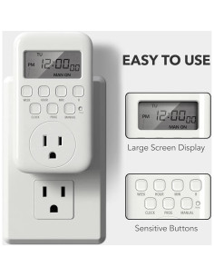 Temporizador Digital BN-LINK 7 Días 15A 125V Enchufe Blanco 2