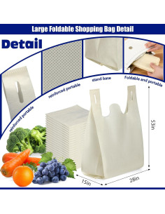 Bolsas de Compras Reutilizables Windyun 100 Unidades 53x28x15 cm 2