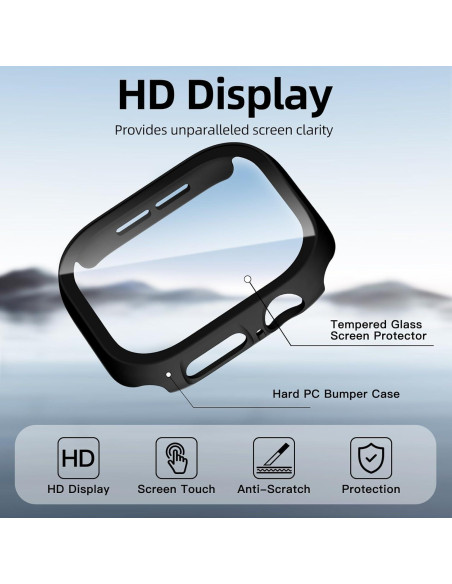 Funda Bumper Adorve para Apple Watch Series 10 42mm - Negro