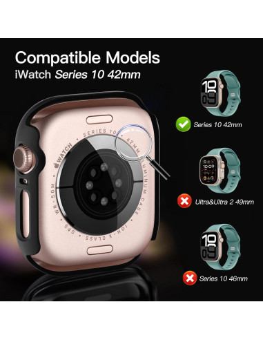 Funda Bumper Adorve para Apple Watch Series 10 42mm - Negro