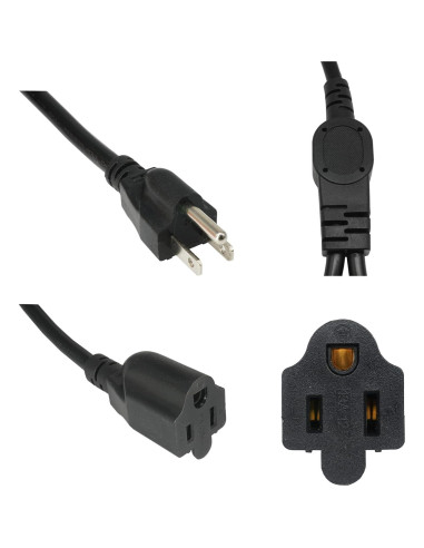 Cable Divisor de Potencia 1 a 2 Musunpara 1.5m 16AWG Negro