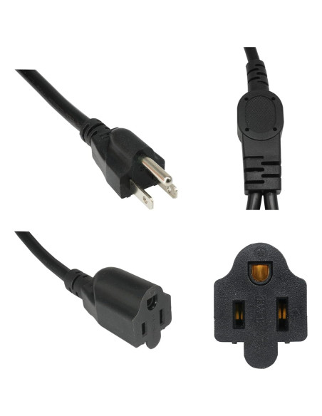 Cable Divisor de Potencia 1 a 2 Musunpara 1.5m 16AWG Negro