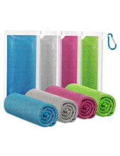 Toallas Enfriadoras Fivali - Paquete de 4 Microfibra 101.6x30.5cm