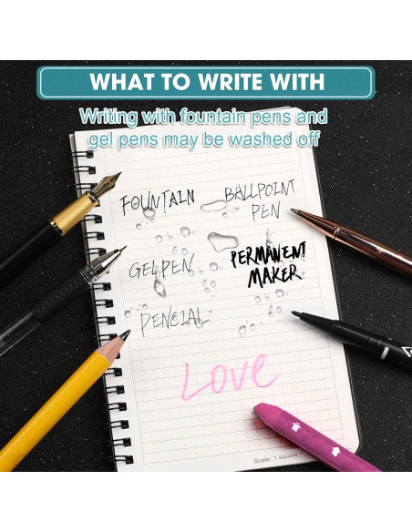 Cuadernos Impermeables Jetec 2 Pcs 11.7x17.7cm Cuadrícula