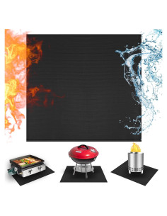 Mat Resistente al Calor Amerbro 61x61cm Negro para Parrilla