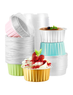 Forros para Cupcakes EUSOAR 50pcs Aluminio 141.75g 5 Colores