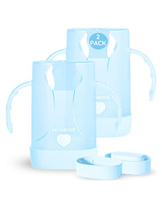 Soporte de Bolsa de Comida MOMUSE Doble Tapa Azul 2PC