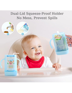 Soporte de Bolsa de Comida MOMUSE Doble Tapa Azul 2PC 2