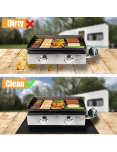 Mat Resistente al Calor Amerbro 61x61cm Negro para Parrilla 2