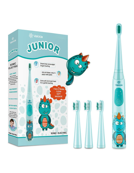 Cepillo de dientes eléctrico Vekkia Sonic para niños, 3 modos, IPX7