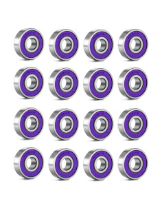Rodamientos RENGYI ABEC 9 Acero Cromado 16 Piezas Morado