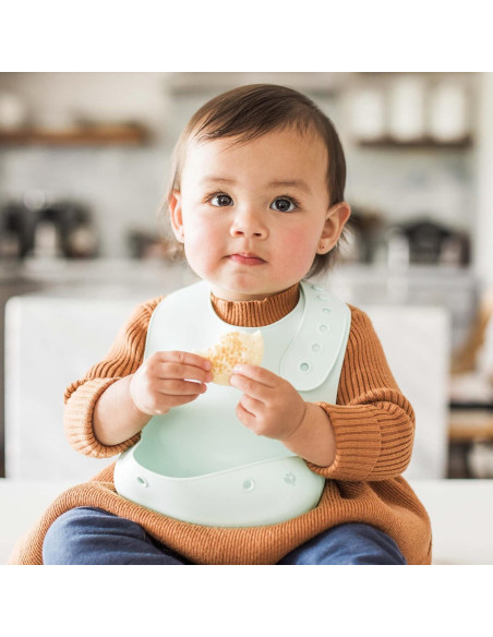 Babero de Silicona Scoop Unisex Green Sprouts 16.5x18 cm