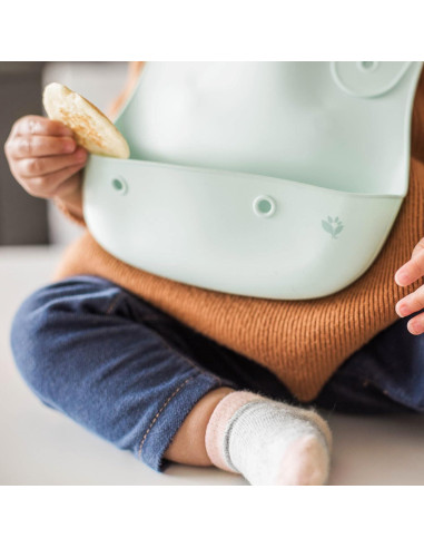 Babero de Silicona Scoop Unisex Green Sprouts 16.5x18 cm