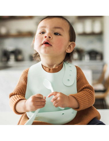 Babero de Silicona Scoop Unisex Green Sprouts 16.5x18 cm