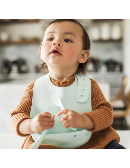 Babero de Silicona Scoop Unisex Green Sprouts 16.5x18 cm