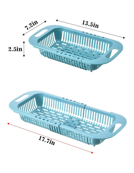 Colador Extensible MineSign para Fregadero 34.3x18.3cm Azul